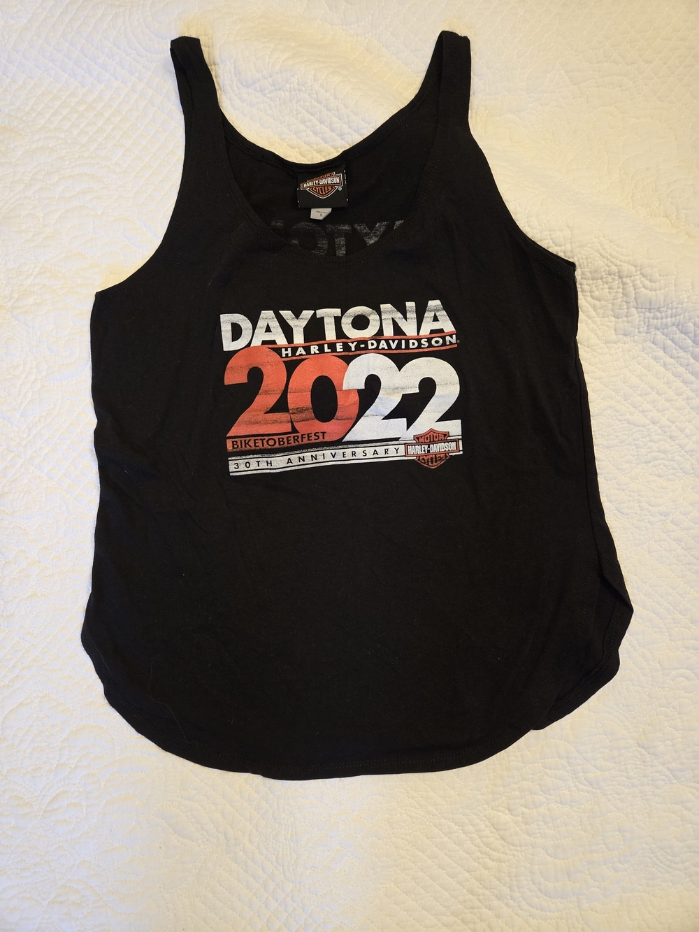 Harley-Davidson Daytona 2022 Black Graphic Tank Top - Women
